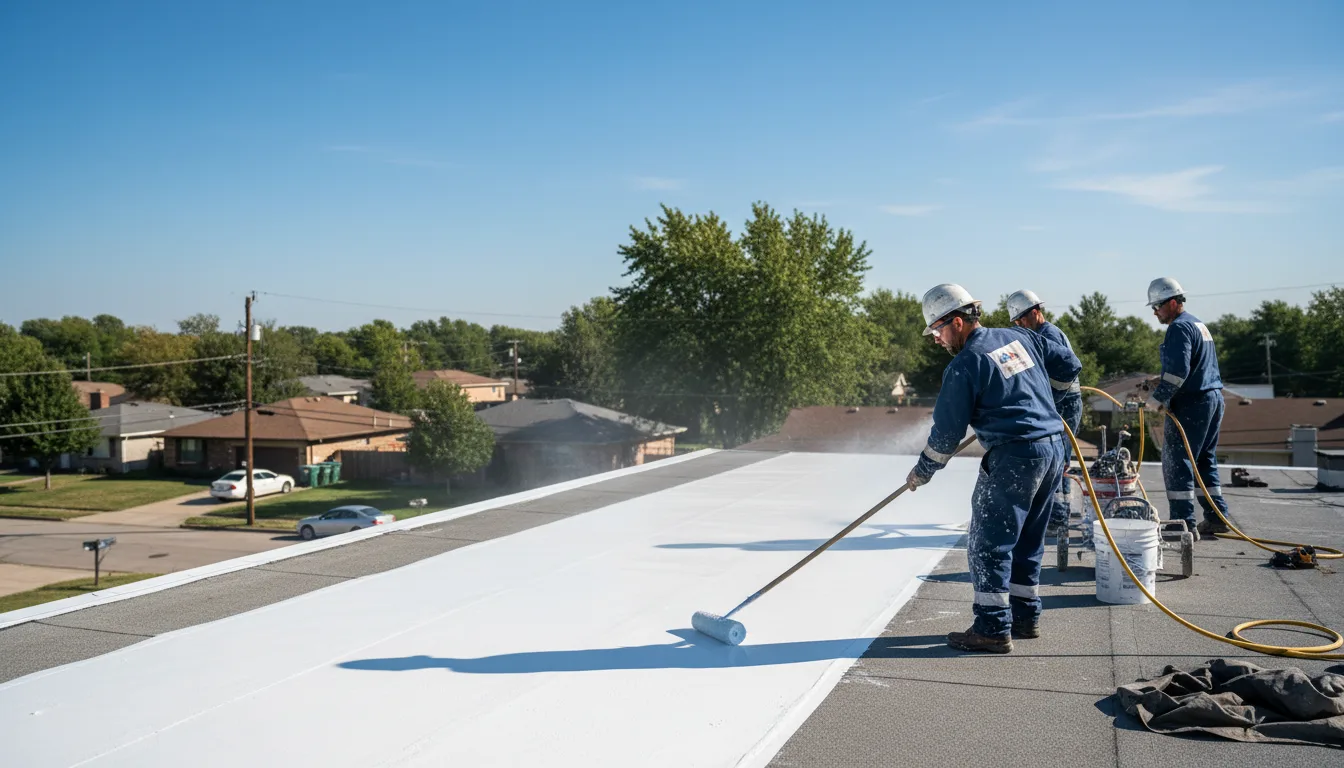 Commercial roof coating in South Roxana, IL near me